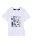 T-shirt per neonato Boss Kids con stampa grafica sul davanti J52886 10P BOSS KIDS 