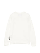 Maglione per bambino John Richmond Kids bianco con ricamo logo RBA26168MA OFF-WHITE JOHN RICHMOND KIDS 