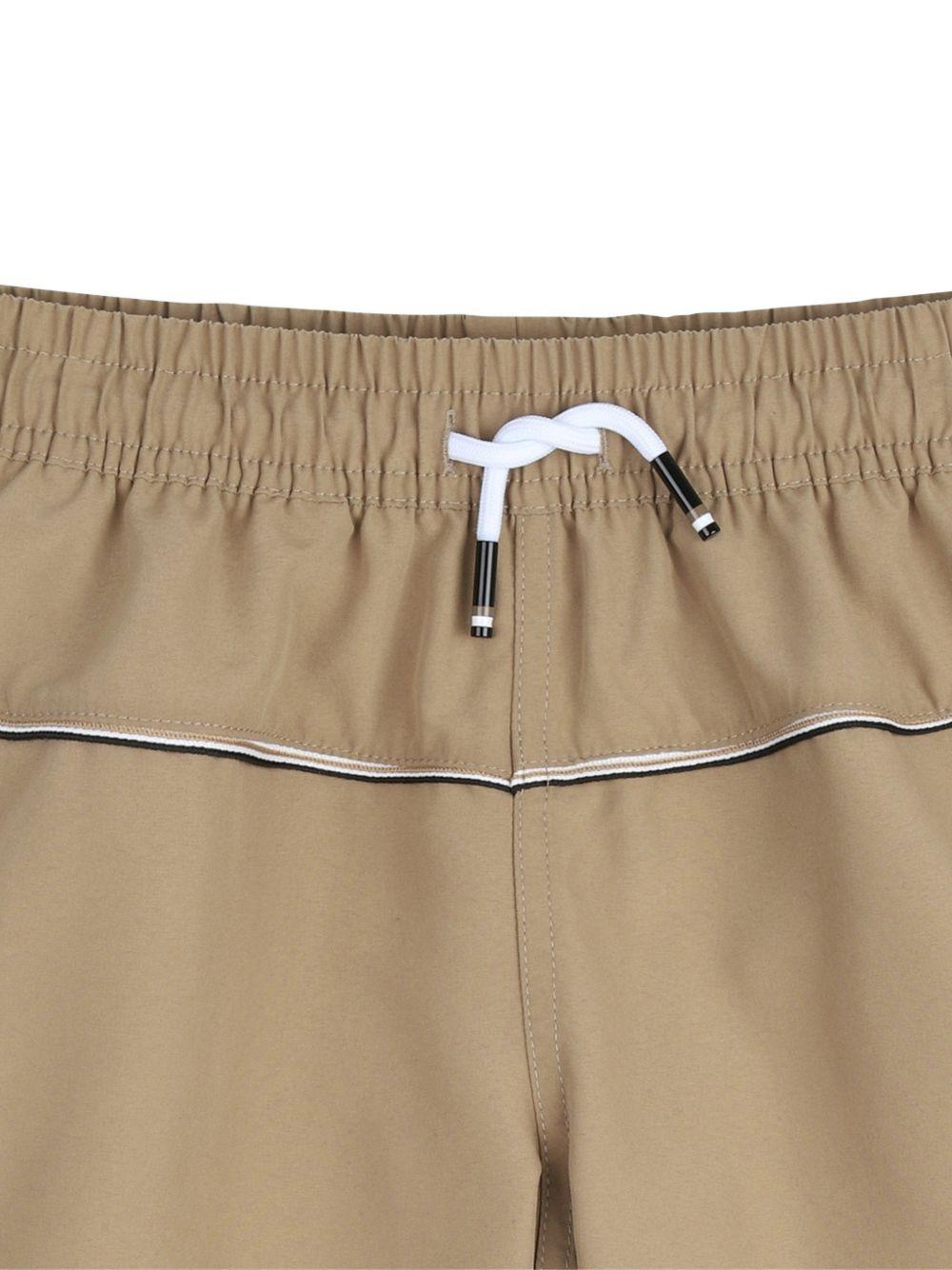 Costume da bagno per bambino Boss Kids marrone chiaro con coulisse J52901 295 BOSS KIDS 