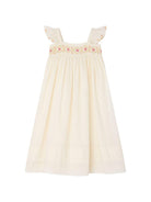 Abito per bambina Bonpoint bianco con ruches S06GDRW00029 103 BONPOINT KIDS 