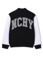 Bomber per bambino Givenchy Kids nero con applicazione frontale con logo H30702 09B GIVENCHY KIDS 