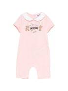 Tutina per neonata Moschino Kids rosa con stampa Teddy Bear MUT04OLAA01 50209 MOSCHINO KIDS 