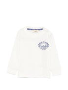 Felpa per neonato Trussardi Kids bianca con logo ricamato TIA26065TS OFF-WHITE TRUSSARDI KIDS 