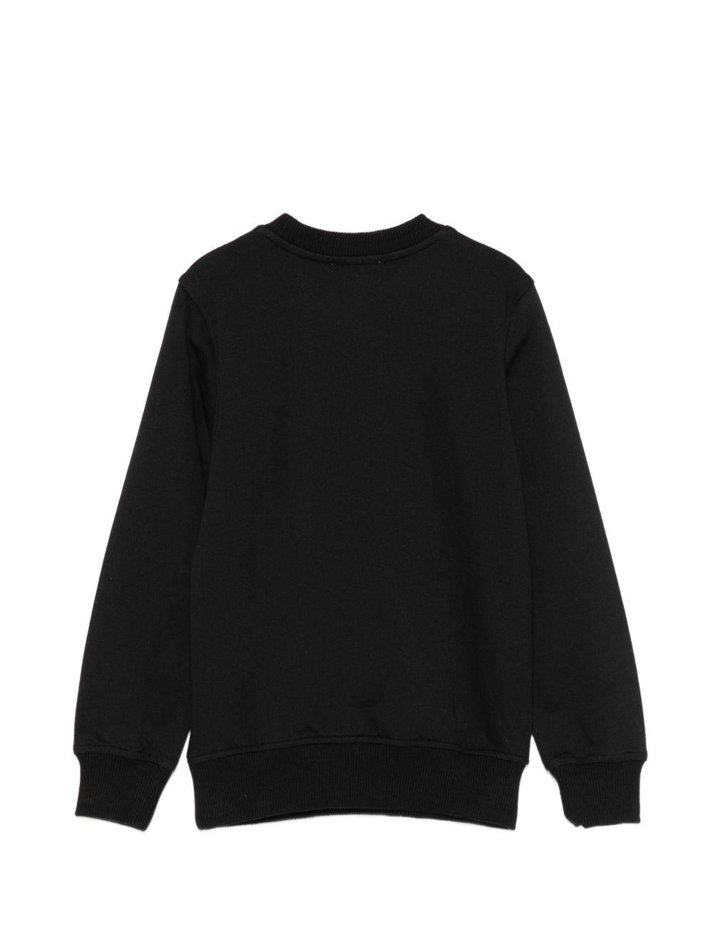 Felpa per bambini Moschino Kids nera con ricamo Teddy bear HUF0A9LCA40 60100 MOSCHINO KIDS 