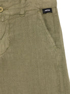 Bermuda in lino per bambino Aspesi Kids verde con passanti S25003PBL6000 583 ASPESI 