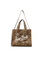 Borsa tote Essential Bag N MC2 Saint Barth marrone con stampa animalier e logo stampato EBAGN007 00653L MC2 ST. BARTH KIDS 