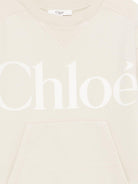 Abito per bambina Chloé Kids beige con logo sul davanti C21230 72J CHLOE' KIDS 