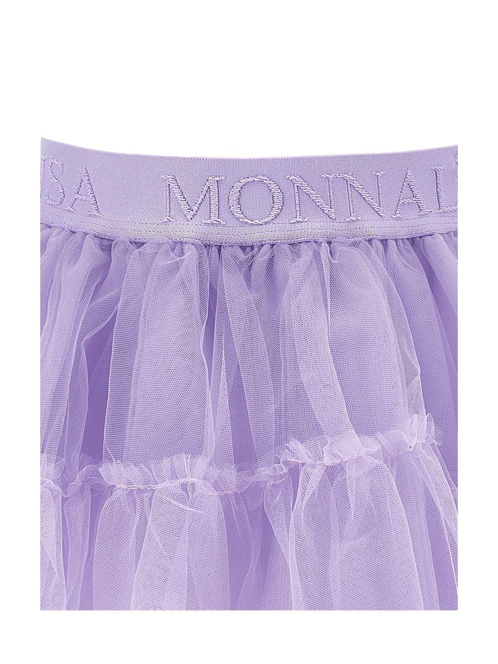 Gonna per bambina Monnalisa viola con ruches 17GGON T9945 0065 MONNALISA KIDS 