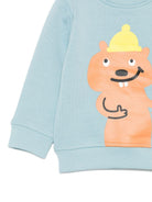 Felpa per neonato Stella McCartney Kids azzurro con stampa animalier TX4610 Z3059 670 STELLA McCARTNEY KIDS 
