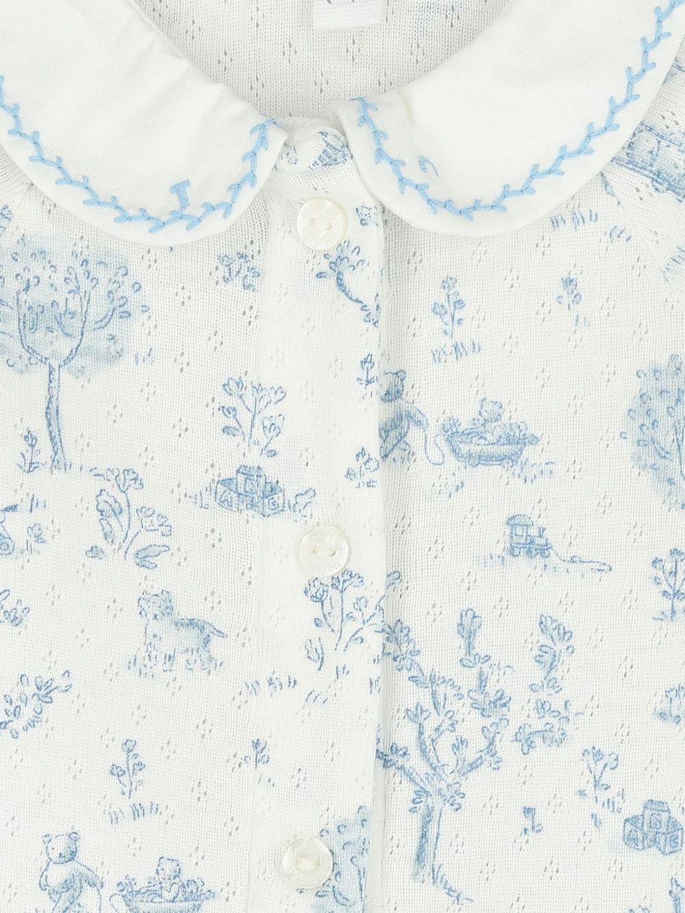 Tutina per neonato Tartine Et Chocolat bianca con stampa grafica all-over CC54040 41 TArtine & Chocolat KIDS 