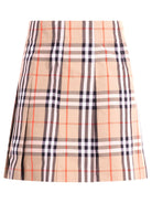 Gonna per bambina Burberry Kids beige con motivo a quadri 8117155 B9368 BURBERRY KIDS 