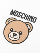 Coperta per neonati Moschino Kids bianca con stampa Teddy Bear MUB00MLCA19 10063 MOSCHINO KIDS 