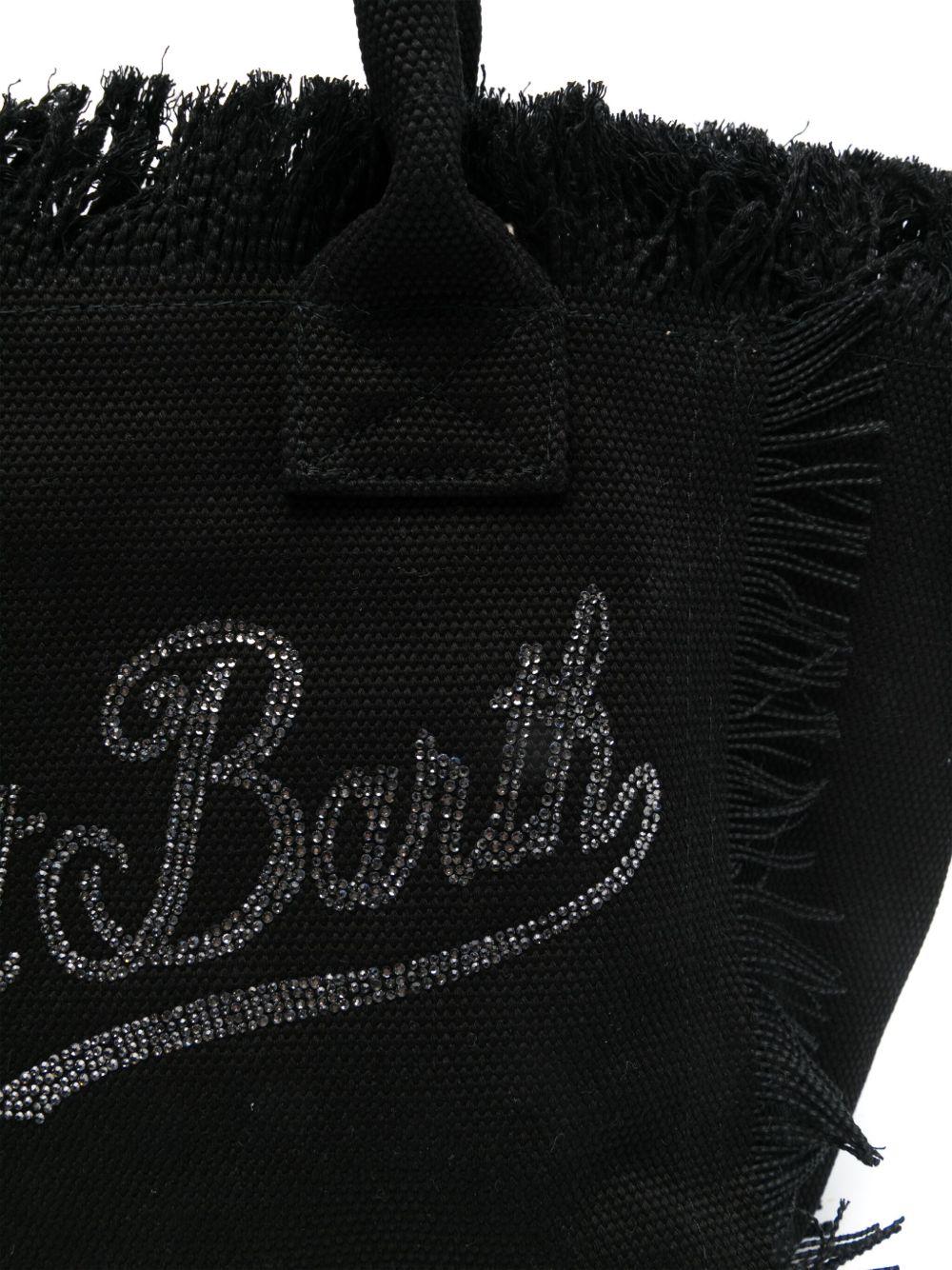 Borsa Colette MC2 Saint Barth nera con logo impreziosito da strass COL0001 02563L MC2 ST. BARTH KIDS 