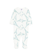 Pigiama per neonato Petit Bateau bianco con stampa torre eiffel A0F8S 01 PETIT BATEAU 