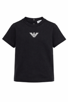 T-shirt per neonato Emporio Armani Kids blu scuro con logo aquila EB000419 AF15013 MB250 EMPORIO ARMANI KIDS 