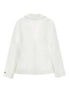 Blazer per bambina Monnalisa bianco con applicazione fiore 71G103 7303 0001 MONNALISA KIDS 