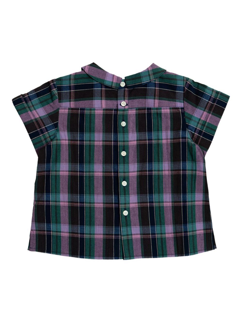 Top per neonata Bonpoint viola con motivo a quadri C06YSHW00002 458 BONPOINT KIDS 