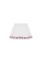 Shorts con ricamo fiori per bambina Louise Misha Kids bianco con vita elasticizzata GRI-S25-S0399 WHITE LOUISE MISHA KIDS 