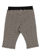 Pantaloni per neonato Balmain Kids beige con motivo monogramma BX6510 Z2411 106NE BALMAIN KIDS 