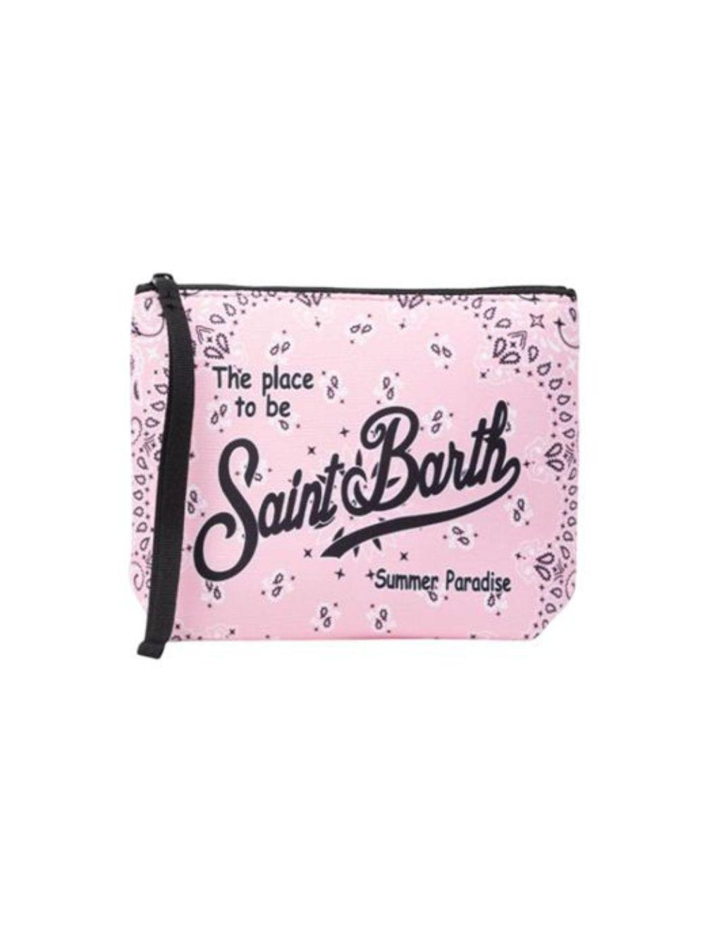Pochette Aline MC2 Saint Barth rosa con logo a contrasto ALIN001 02639L MC2 ST. BARTH KIDS 