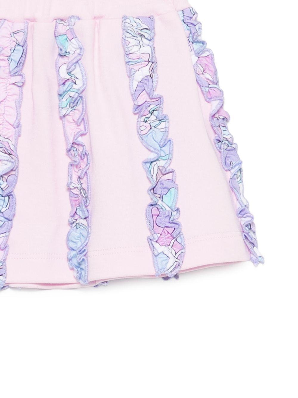 Gonna per neonata Emilio Pucci Junior rosa con dettagli con volant PZ7001 Z3278 51S EMILIO PUCCI KIDS 