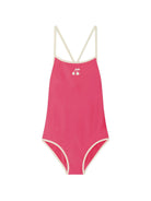 Costume da bagno per bambina Bonpoint rosa con logo sul davanti S06GSSW00006 026A BONPOINT KIDS 