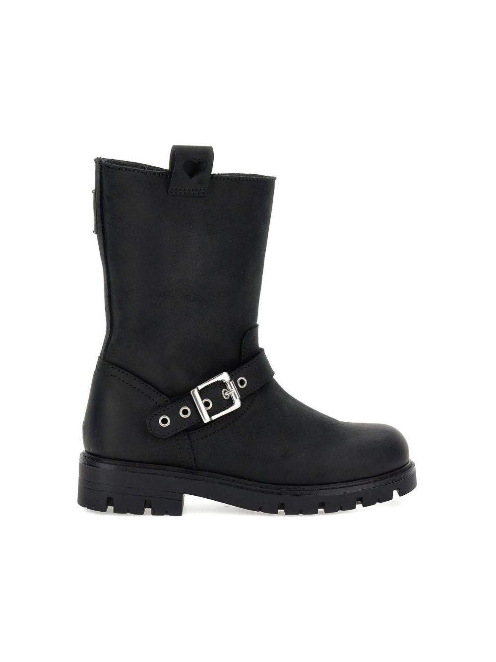 Stivaletto in perlle per bambina Monnalisa Kids nero con fibbia 8CH016 8790 0050 MONNALISA KIDS 