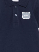 Tutina per neonato Boss Kids blu con dettaglio applicato J53033 849 BOSS KIDS 