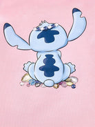 T-shirt per bambina Disney x Monnalisa rosa con stampa grafica Stitch 19F610 6013 0090 MONNALISA 
