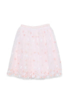Gonna per bambina Tartine Et Chocolat rosa con ricami floreali CC27002 32 TArtine & Chocolat KIDS 