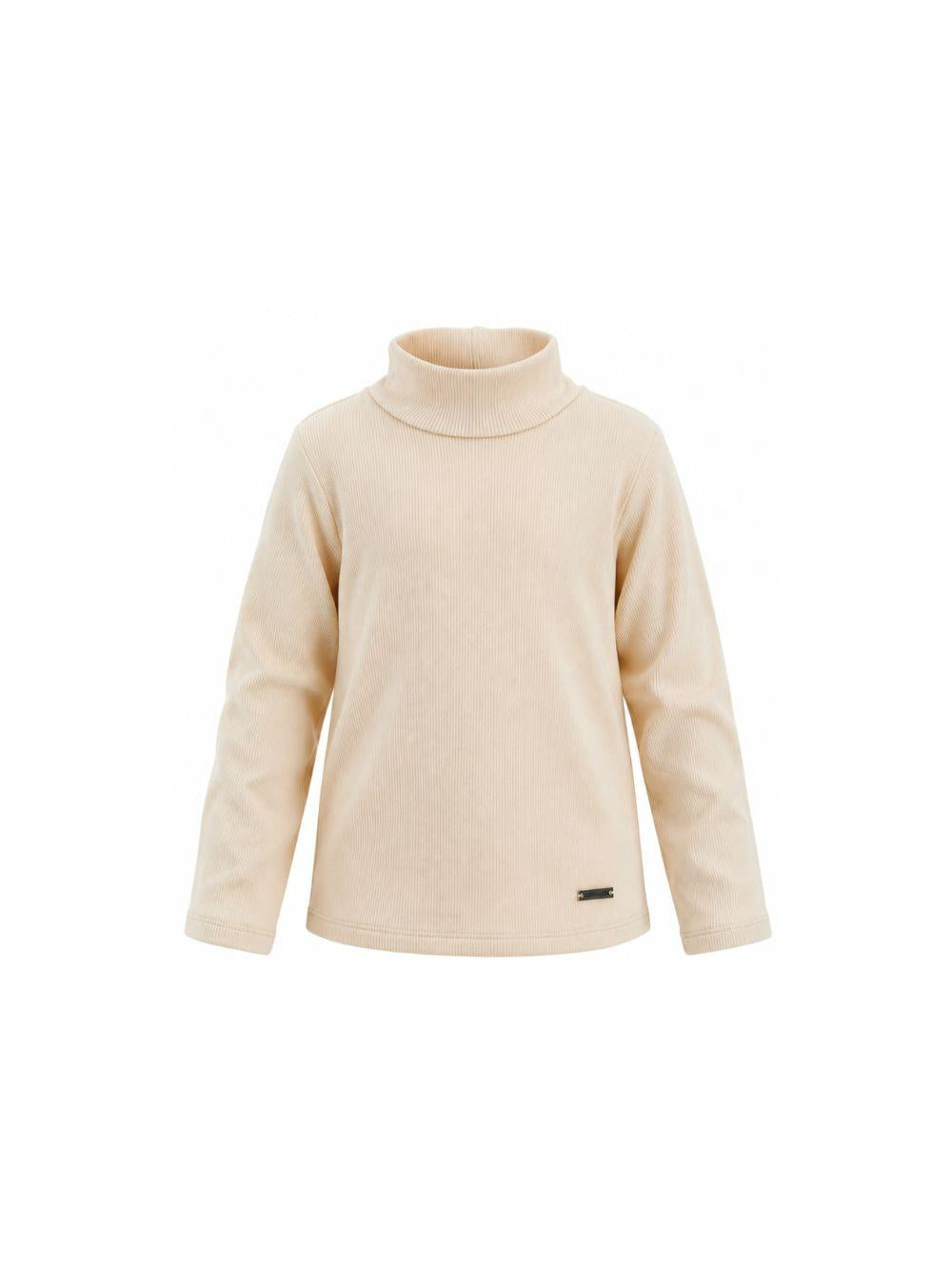 Maglione per bambina Monnalisa Kids beige con lavorazione in maglia coste 17HLUC 8212 0002 MONNALISA KIDS 
