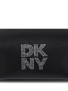 Borsa tote per bambina DKNY Kids nera con logo con strass D62685 09B DKNY KIDS 