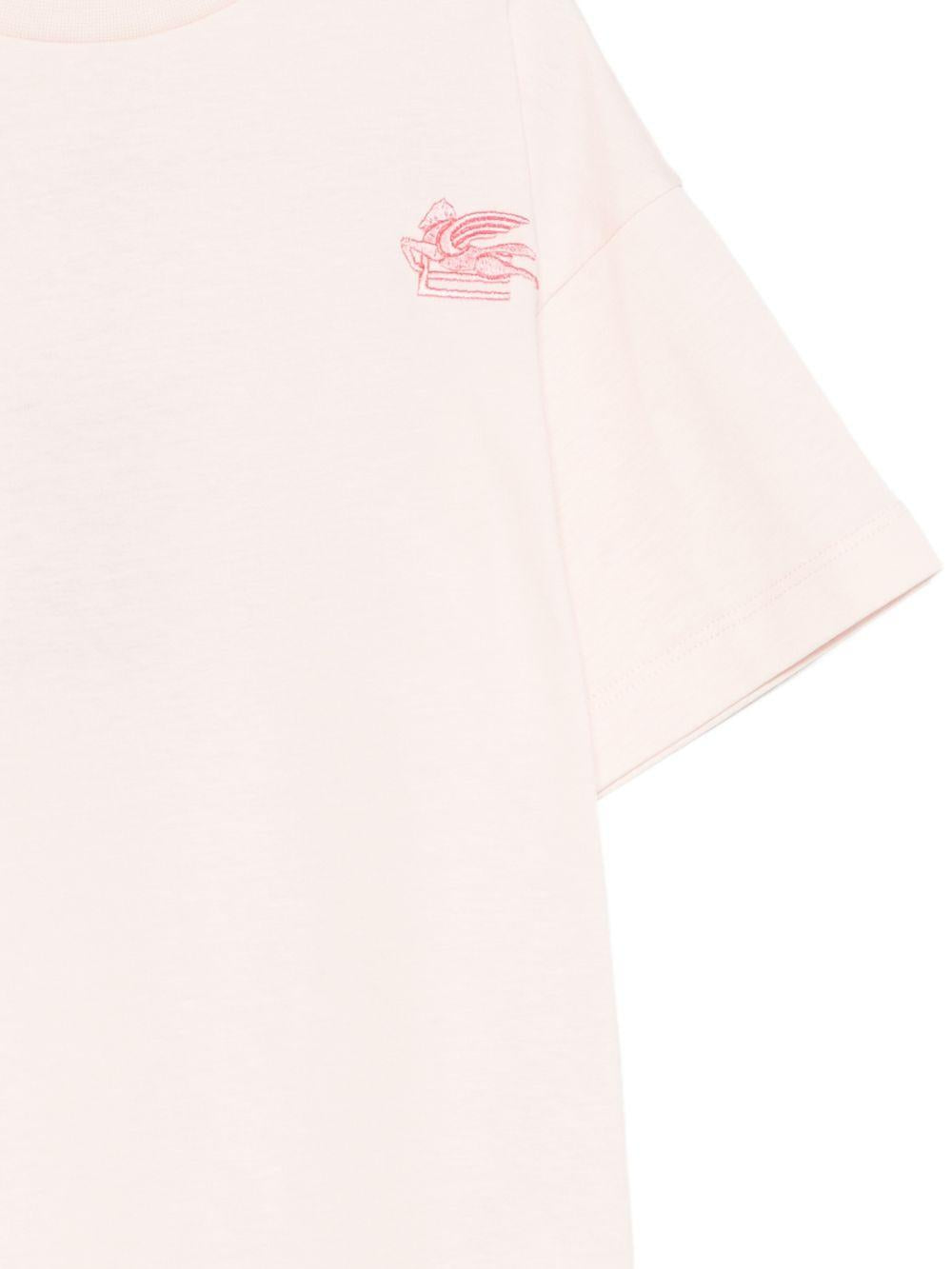 T-shirt per bambina Etro Kids rosa con logo ricamato GY8P91 Z3672 501 ETRO KIDS 