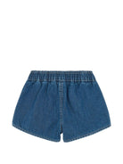 Shorts per neonati Moschino Kids in denim con stampa MUQ01OL0E45 40188 MOSCHINO KIDS 