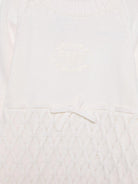 Tutina per neonata Fendi Kids bianco con lavorazione in maglia BUG187 ATRM F0TU9 FENDI KIDS 