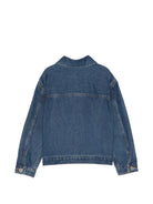 Giubbino per bambini Moschino Kids denim con colletto HUS05LL0E35 41104 MOSCHINO KIDS 