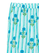 Pantaloni per donna MC2 Sain Barth azzurri con stampa grafica floreale INS0001 08005L MC2 ST. BARTH 