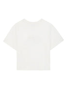 T-shirt per bambino Lanvin Enfant bianco con stampa logo sul davanti N30255 117 LANVIN 