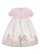 Abito per neonata Monnalisa bianco con dettaglio a fiore 31G912 7667 019B MONNALISA KIDS 