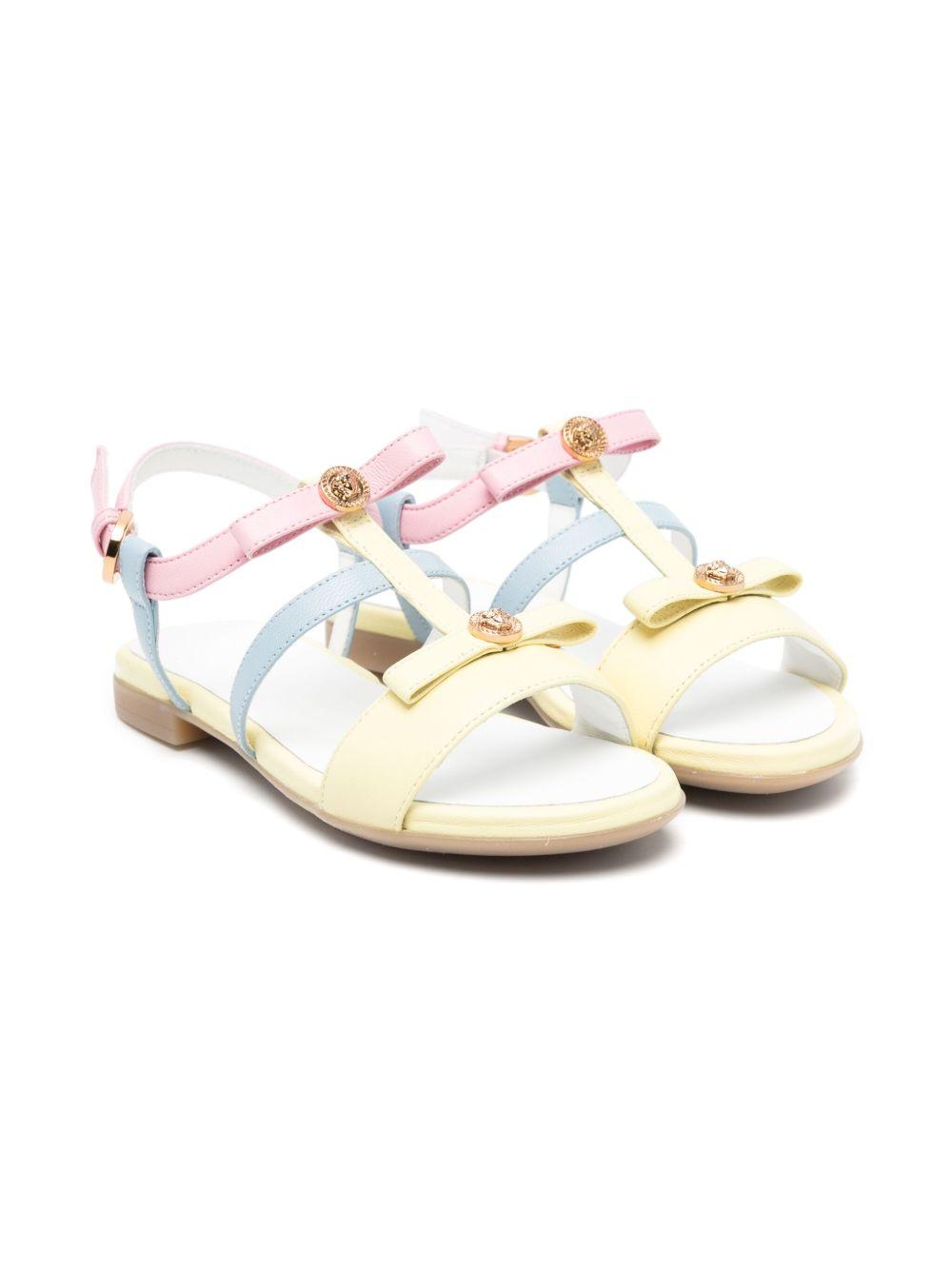 Sandali per bambina Versace Kids Medusa Head giallo con fasce modificabili 10180101A12883 6X72V VERSACE KIDS 