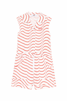 Tuta intera per bambina MSGM Kids bianca con motivo a onde rosse S6MSJGJS278 MS004 MSGM KIDS 