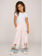Pantaloni per bambina Molo Kids rosa con stampa grafica gattini 2W26I211 5803 MOLO KIDS 