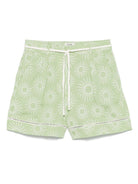 Shorts per donna Scotch & Soda verde con ricamo a fiori UFJ00604N 357 SCOTCH DONNA 
