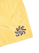 Costume da bagno per bambino Moschino Kids giallo con stampa logo HUL01LLKA02 50577 MOSCHINO KIDS 