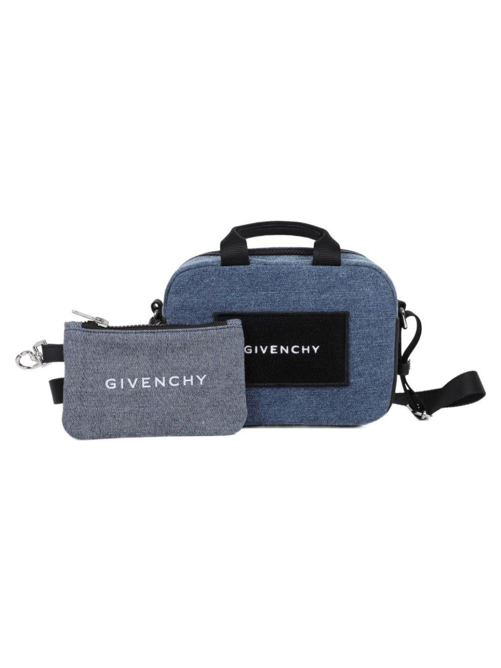 Borsa per bambina Givenchy Kids denim con logo sul davanti H31073 Z25 GIVENCHY KIDS 