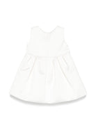 Abito per bambina Elisabetta Franchi La Mia Bambina bianco in raso EGAB1970RA016 0000 ElISABETTA FRANCHI KIDS 