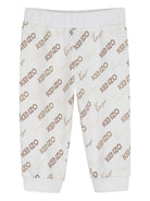 Tuta sportiva per neonato Kenzo Kids bianca con stampa K61705 117 KENZO KIDS 