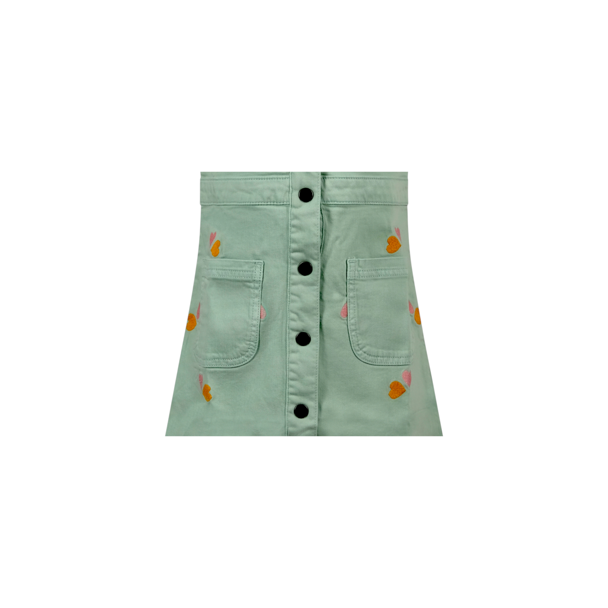 Abito per bambina Stella McCartney Kids verde con decorazione cuori TY1A22 Z3454 754EM STELLA McCARTNEY KIDS 
