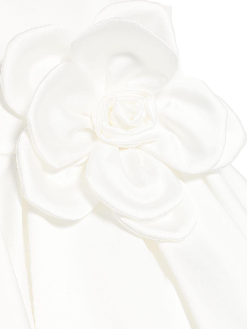 Abito per bambina Colorichiari bianco con applicazione a fiori FB108028 4845 15 COLORICHIARI 