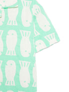 Camicia per bambino Bobo Choses Lucky Fish verde con stampa grafica B125AC025 331 BOBO CHOSES KIDS 